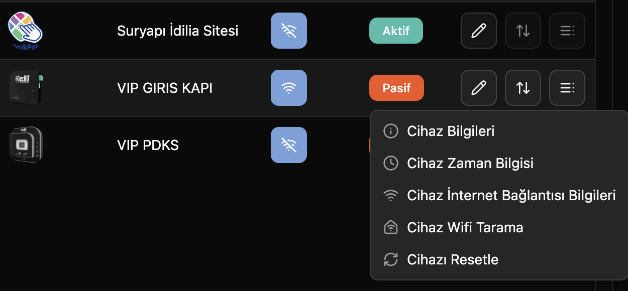 Geçiş Cihazları Ve Gps İşyeri Konum Kontrolü